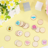 1000 Pieces Unfinished Wood Slices Round Disc Circle Wood Pieces Wooden Cutouts Ornaments for Wood Slices DIY Crafts and Decoration, 1 Inch in Jetec