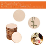 1000 Pieces Unfinished Wood Slices Round Disc Circle Wood Pieces Wooden Cutouts Ornaments for Wood Slices DIY Crafts and Decoration, 1 Inch in Jetec