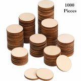 1000 Pieces Unfinished Wood Slices Round Disc Circle Wood Pieces Wooden Cutouts Ornaments for Wood Slices DIY Crafts and Decoration, 1 Inch in Jetec