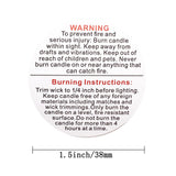 1000pcs Candle Warning Labels - 1.5in Jar Stickers, Safety Stickers for DIY Candle Jars & Tins MYYZMY