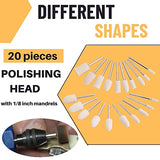 100PCS Polishing Buffing Wheel for Dremel Polishing Kit, Polishing Wheel for Dremel Tool Accessories, with 1/8" Shank for Dremel Buffing Wheels XUPYNAR