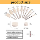 100PCS Polishing Buffing Wheel for Dremel Polishing Kit, Polishing Wheel for Dremel Tool Accessories, with 1/8" Shank for Dremel Buffing Wheels XUPYNAR