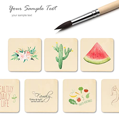 100PCS Unfinished Blank Wood Square Pieces, 4 x 4 Inch Natural Wooden Slices Squares Cutouts for DIY Crafts Pyrograph Painting Staining Burning LepoHome