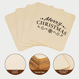 100PCS Unfinished Blank Wood Square Pieces, 4 x 4 Inch Natural Wooden Slices Squares Cutouts for DIY Crafts Pyrograph Painting Staining Burning LepoHome