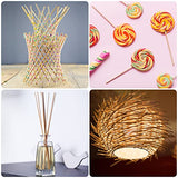 100PCS Wooden Dowel Rods, 1/8 x 12 Inch Round Unfinished Bamboo Dowel Rods, Wood Crafts Sticks Doweling Rods for Crafts and DIYers Arts Projects LepoHome