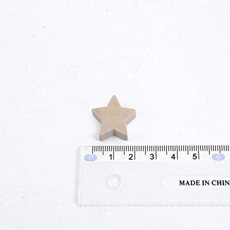 100Pcs Natural Wood Beads Star Shape Unfinished Wooden Loose Beads Spacer Beads with Hole for Crafts DIY Jewelry Making, 20MM mollensiuer
