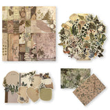 100Pcs Scrapbook Craft Paper Kit for Scrapbook Journaling Supplies ,Scrapbook Plant Stickers Aesthetic for Scrapbooking Supplies,Bullet Junk Journal Chuchengio