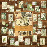 100Pcs Scrapbook Craft Paper Kit for Scrapbook Journaling Supplies ,Scrapbook Plant Stickers Aesthetic for Scrapbooking Supplies,Bullet Junk Journal Chuchengio