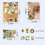 100Pcs Scrapbook Craft Paper Kit for Scrapbook Journaling Supplies ,Scrapbook Plant Stickers Aesthetic for Scrapbooking Supplies,Bullet Junk Journal Chuchengio