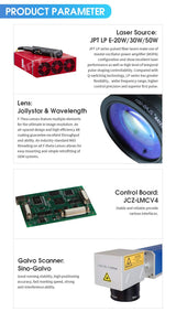 100W Fiber Laser Marking Machine for Metal Engraving Machine 100W 300×300mm with 80mm Rotary Device JPT MOPA Fiber Laser Engraver Rotary SFX