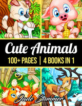 100 Cute Animals: An Adult Coloring Book with Dogs, Cats, Horses, Owls, Elephants, Monkeys, and Many More! WoodArtSupply