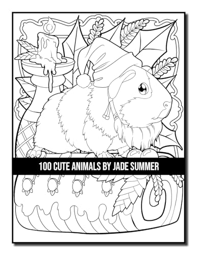 100 Cute Animals: An Adult Coloring Book with Dogs, Cats, Horses, Owls, Elephants, Monkeys, and Many More! WoodArtSupply