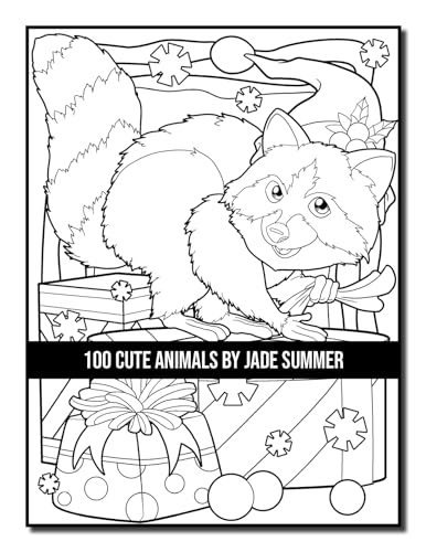 100 Cute Animals: An Adult Coloring Book with Dogs, Cats, Horses, Owls, Elephants, Monkeys, and Many More! WoodArtSupply