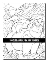 100 Cute Animals: An Adult Coloring Book with Dogs, Cats, Horses, Owls, Elephants, Monkeys, and Many More! WoodArtSupply