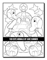 100 Cute Animals: An Adult Coloring Book with Dogs, Cats, Horses, Owls, Elephants, Monkeys, and Many More! WoodArtSupply