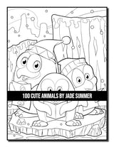 100 Cute Animals: An Adult Coloring Book with Dogs, Cats, Horses, Owls, Elephants, Monkeys, and Many More! WoodArtSupply