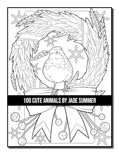 100 Cute Animals: An Adult Coloring Book with Dogs, Cats, Horses, Owls, Elephants, Monkeys, and Many More! WoodArtSupply