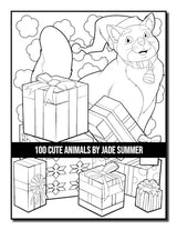 100 Cute Animals: An Adult Coloring Book with Dogs, Cats, Horses, Owls, Elephants, Monkeys, and Many More! WoodArtSupply