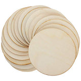 100 PCS 4 Inch Wood Circles, Small Unfinished Wooden Circles, Blank Natural Round Wood Slices for Crafts, Painting, Writing, School Project, DIY shanqian