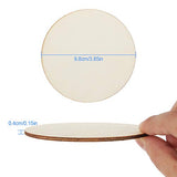 100 PCS 4 Inch Wood Circles, Small Unfinished Wooden Circles, Blank Natural Round Wood Slices for Crafts, Painting, Writing, School Project, DIY shanqian