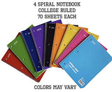 100 PIECE School Supply Kit Grades K-12 - School Essentials Includes Folders, Notebooks, Pencils, Pens and Much More, Perfect BUNDLE Crayola