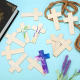 100 Pack Blank Wooden Cross Unfinished Cross Shaped Wood Cutouts for Crafts Wood Cross for DIY Projects Sunday School Church Home Decoration WoodArtSupply