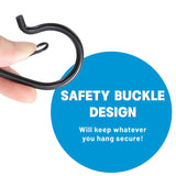 100 Pack Screw-in Hooks for Outdoor String Lights, Q Hangers String Light Hooks Outdoor for Outside, Swivel Hanging Basket Patio Light Hooks with Safe Buckle Screw in Eye Planter Hook for Wall Ceiling FSAH