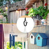 100 Pack Screw-in Hooks for Outdoor String Lights, Q Hangers String Light Hooks Outdoor for Outside, Swivel Hanging Basket Patio Light Hooks with Safe Buckle Screw in Eye Planter Hook for Wall Ceiling FSAH