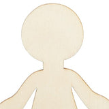 100 Pack Unfinished People Shaped Craft Sticks, Wooden Popsicle Sticks for DIY Projects Juvale