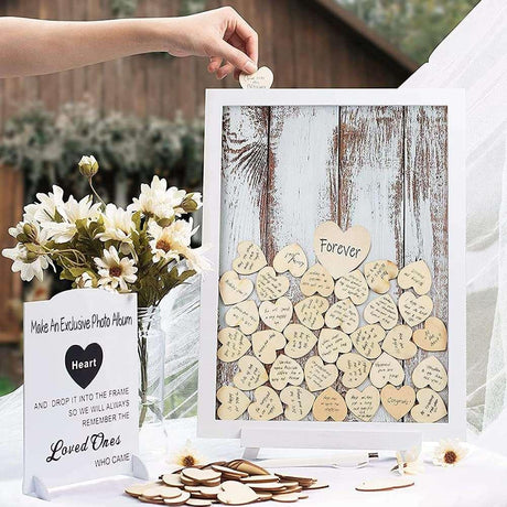 100 Pcs 2 Inch Wood Heart Cutouts, Unfinished Blank Wooden Slices Tags for Crafts Valentines Day DIY Card Decor WoodArtSupply