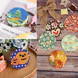 100 Pcs 3 Inch Wood Circles for Crafts Unfinished Wood Circles Natural Round Wooden Disc Cutouts Blank Round Wood Circle Slices for DIY Crafts, AWIZOM