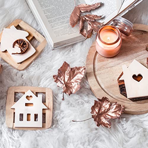 100 Pcs 4 x 4 Inch Unfinished Wood Pieces Square Unfinished Wooden Cutout Tiles Blank Wood Squares for DIY Art Craft Painting Staining Cup Coaster Youyole