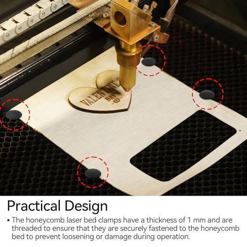 100 Pcs Honeycomb Laser Bed Fixing Kit, Honeycomb Pins for Laser Engraver Machines, Laser Engraver Accessories for 7.5mm Honeycomb Grid Replaces Honeycomb Laser Bed Accessories Nufiwra