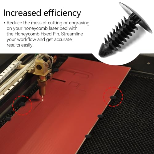 100 Pcs Honeycomb Laser Bed Fixing Kit, Honeycomb Pins for Laser Engraver Machines, Laser Engraver Accessories for 7.5mm Honeycomb Grid Replaces Honeycomb Laser Bed Accessories Nufiwra