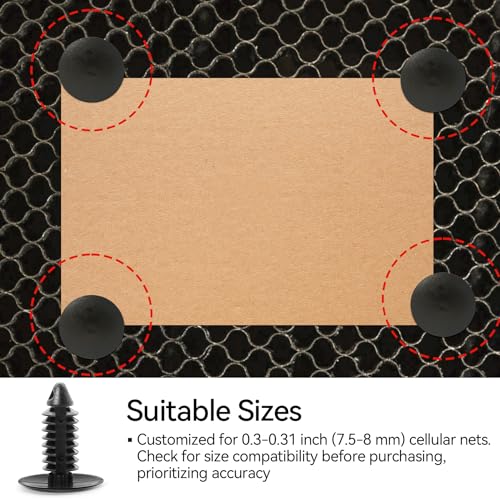 100 Pcs Honeycomb Laser Bed Fixing Kit, Honeycomb Pins for Laser Engraver Machines, Laser Engraver Accessories for 7.5mm Honeycomb Grid Replaces Honeycomb Laser Bed Accessories Nufiwra