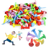 100 Pcs Multicolor Mini Brad Fasteners Round Paper Fasteners Brads for Paper Craft DIY Stamping Scrapbooking(Gold) Generic