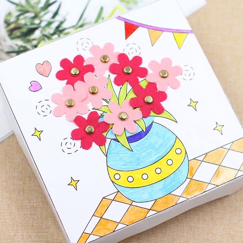 100 Pcs Multicolor Mini Brad Fasteners Round Paper Fasteners Brads for Paper Craft DIY Stamping Scrapbooking(Gold) Generic