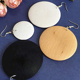 100 Pcs Natural Wood Pendants Charms Unfinished Wooden Earring Circles Pendants with Holes for DIY Earring Jewelry Making (20 MM) Teensery