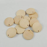 100 Pcs Natural Wood Pendants Charms Unfinished Wooden Earring Circles Pendants with Holes for DIY Earring Jewelry Making (20 MM) Teensery