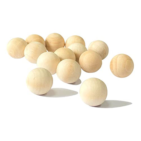 100 Pieces 1 Inch Wooden Balls Round Wood Beads Unfinished Wooden Sphere for DIY Crafts Cregugua