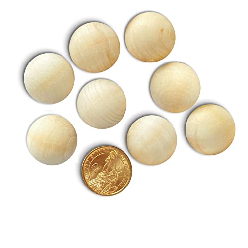 100 Pieces 1 Inch Wooden Balls Round Wood Beads Unfinished Wooden Sphere for DIY Crafts Cregugua
