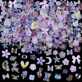 100 Pieces 3D Resin Butterfly Bear Nail Charms Rose Flower Peach Skirt Bow Deer Snake Rabbit Animal Shaped Nail Art Rhinestones Pearls for DIY Nail WoodArtSupply