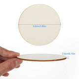 100 Pieces 4 Inch Wooden Circles, Unfinished Round Wooden Cutouts, Natural Round Wood Slices for Drinks, DIY Crafts, Coaster, Painting, Staining, Ziqi