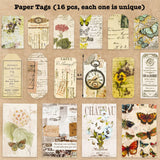 100 Pieces Vintage Ephemera Pack Junk Journal Kit Scrapbook Supplies Decoupage Paper Sticker Material for Art Journaling Bullet Journals Planners ARTSMONA