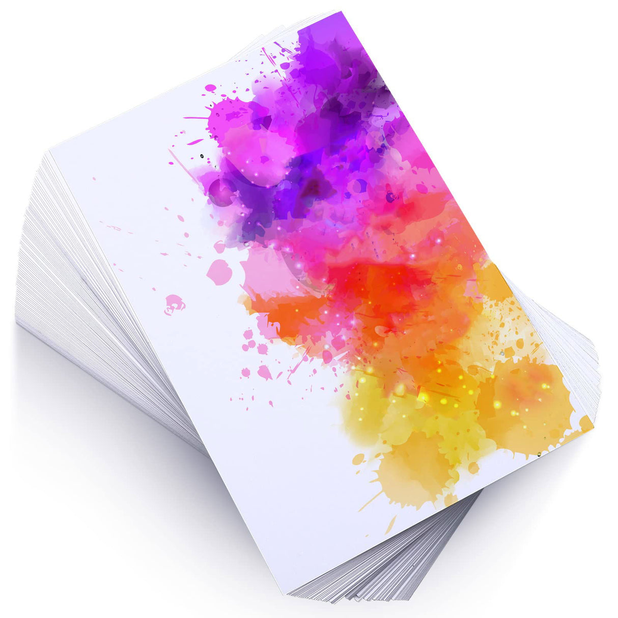 100 Pieces Watercolor Paper 140 lb/300 GSM Heavyweight Art Paint Paper White Water Coloring Paint Paper for Kid Child Watercolor Drawing Student Spiareal