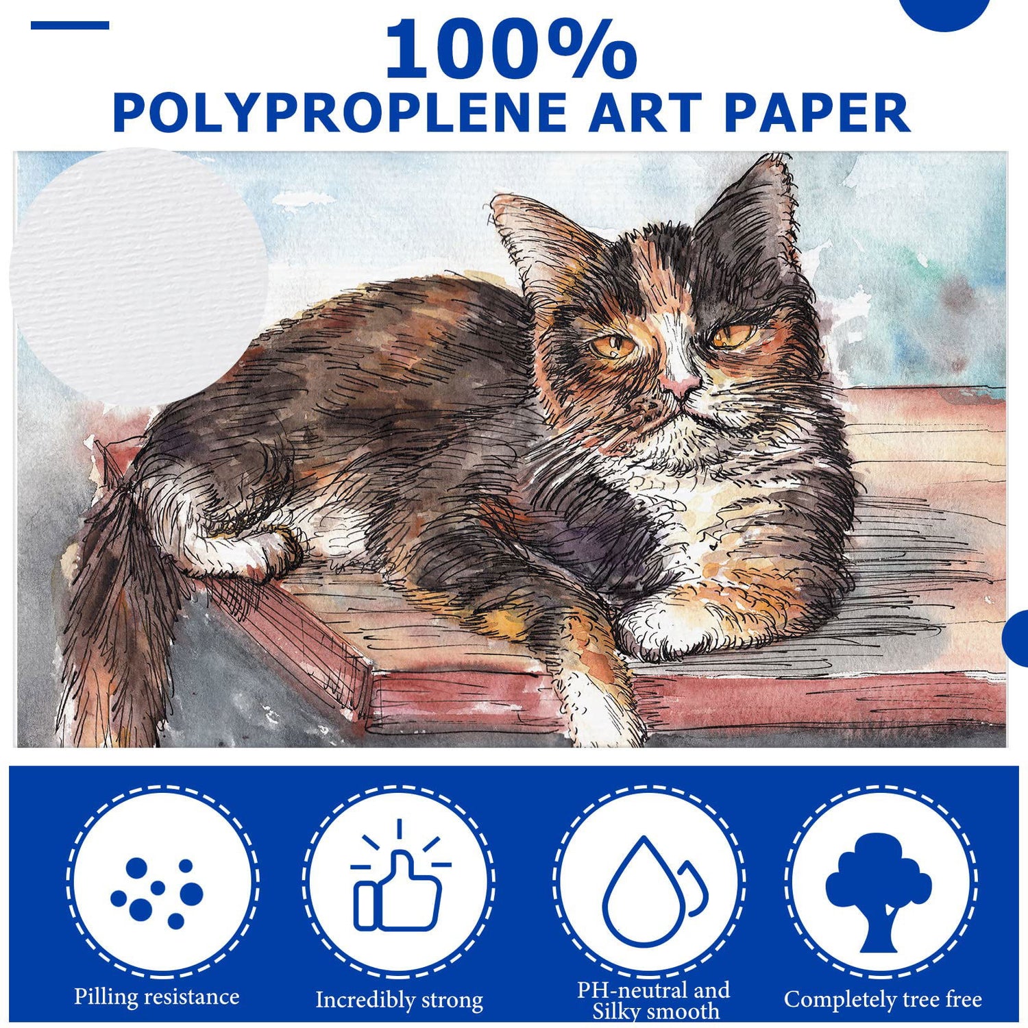 100 Pieces Watercolor Paper 140 lb/ 300 GSM Heavyweight Art Paint Paper White Water Coloring Paint Paper for Artist and Kids (9 x 12 Inch) Sabary