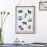 100 Pieces Winter Forest Stencil Template for Painting Reusable Drawing Stencils Animal Plant Stencil, Stencils for Painting on Wood Craft Supplies Sinmoe