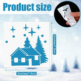 100 Pieces Winter Forest Stencil Template for Painting Reusable Drawing Stencils Animal Plant Stencil, Stencils for Painting on Wood Craft Supplies Sinmoe