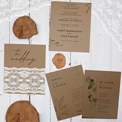 100 Sheets Kraft Paper Brown Cardstock 8.5 x 11, Goefun 80lb Card Stock Printer Paper for Invitations, Menus, Crafts, DIY Cards Goefun