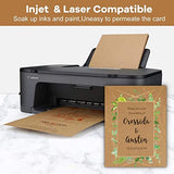 100 Sheets Kraft Paper Brown Cardstock 8.5 x 11, Goefun 80lb Card Stock Printer Paper for Invitations, Menus, Crafts, DIY Cards Goefun